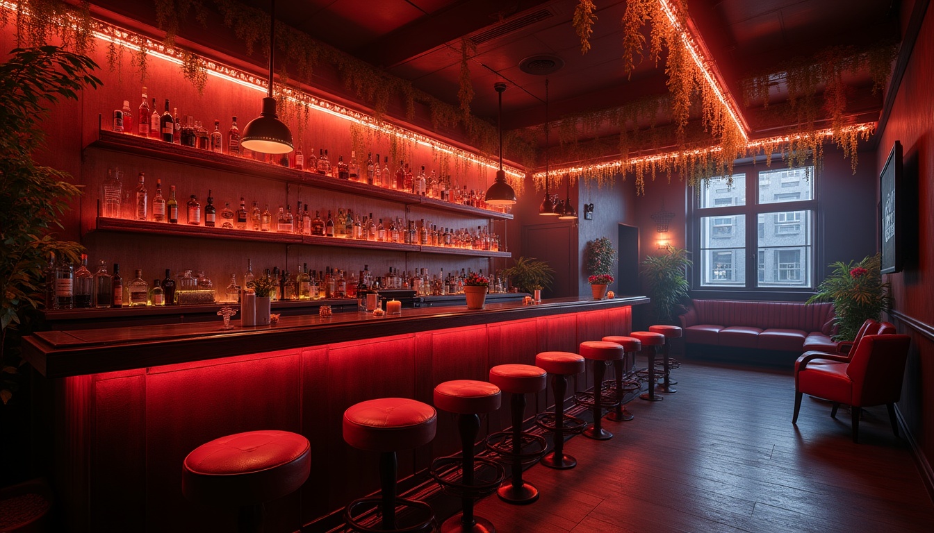 Oameni dansând într-un club din Centrul Vechi București, luminile neon creând o atmosferă vibrantă.